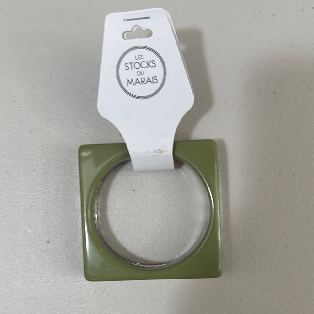 Les Stocks du Marais Green Square Bangle